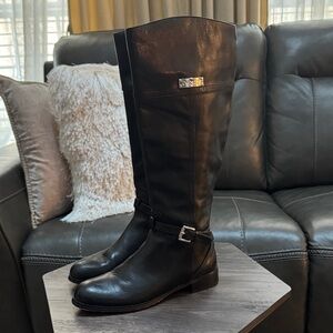Coach Black Leather Riding Boots
